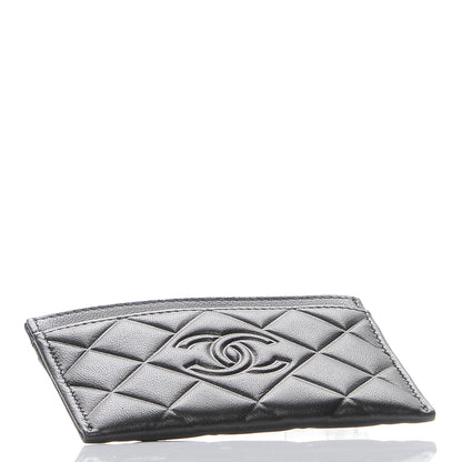 Chanel Lambskin Quilted Diamond CC Card Holder Black 4 of 9