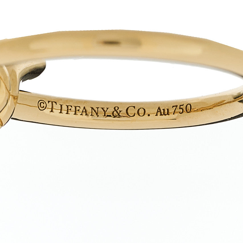 18K Yellow Gold Diamond Small Knot Ring 52 6