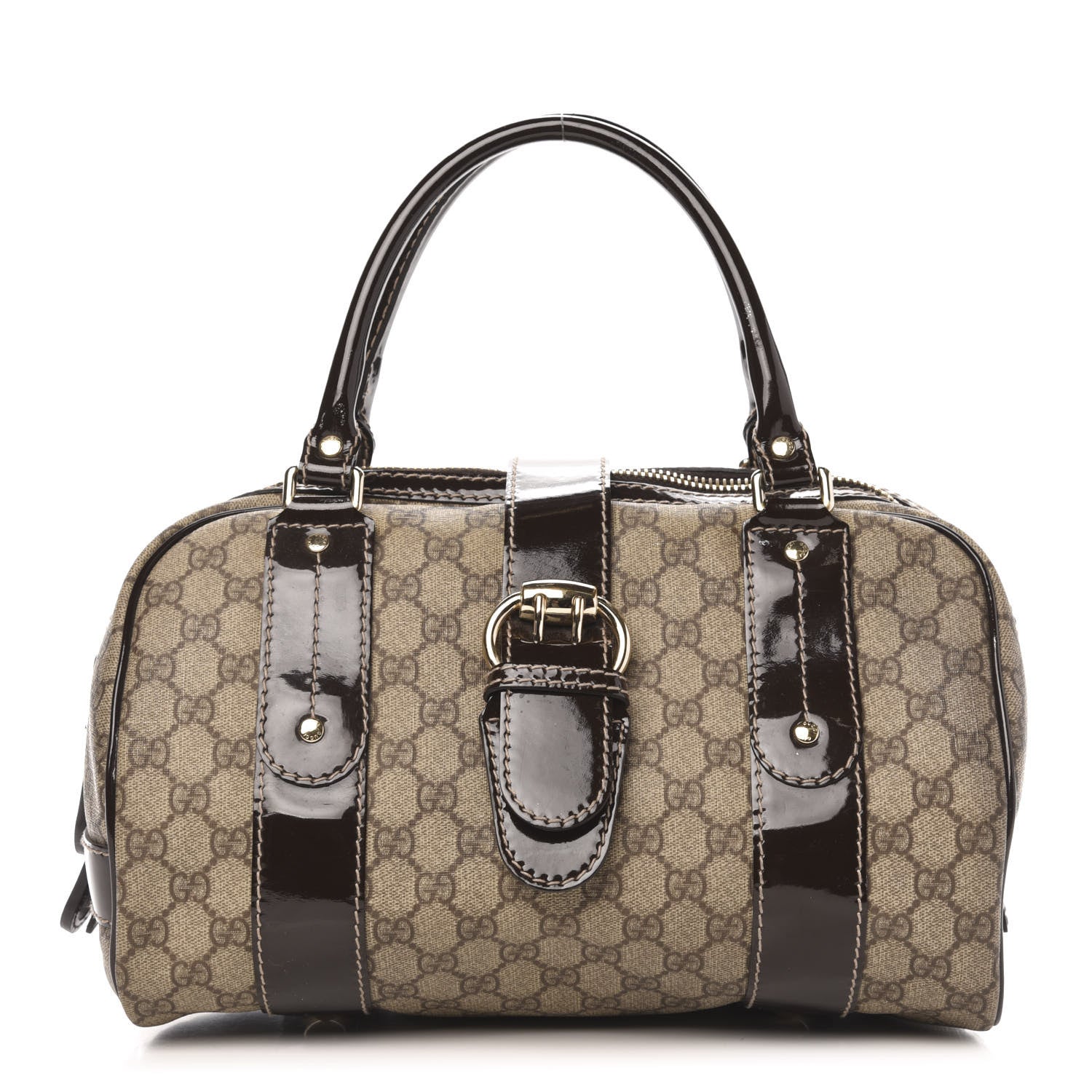 Gucci GG Plus Boston Vanity Bag Brown 1 of 15