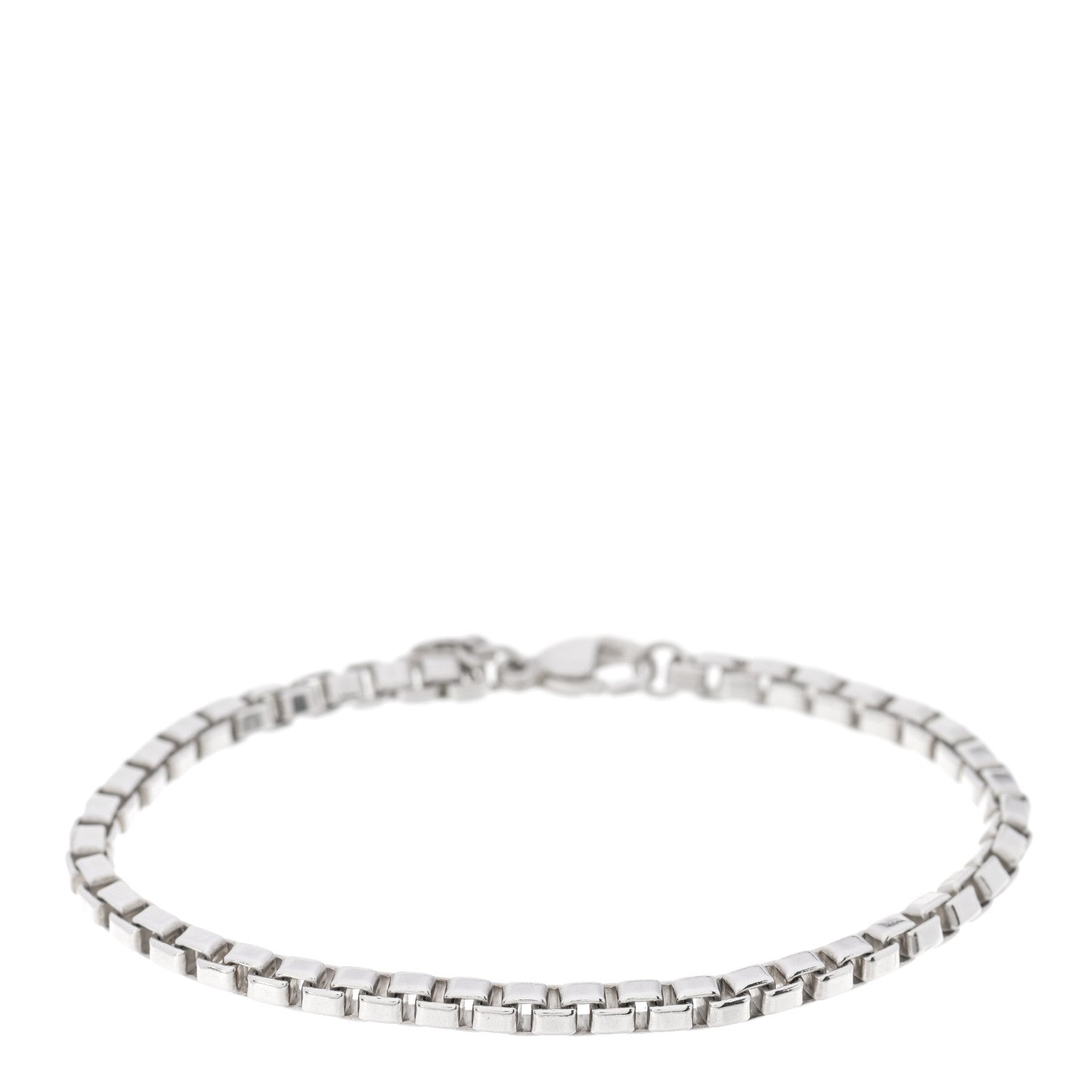 Tiffany Sterling Silver 4mm Venetian Link Bracelet 1 of 4