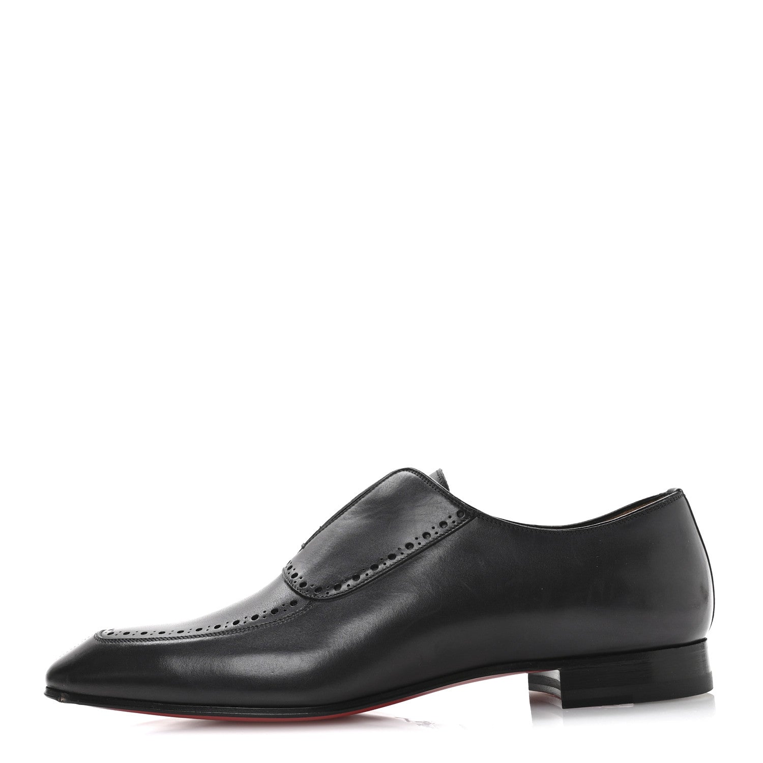 Christian Louboutin Calfskin Mens Lafitte On Flat Loafers 42 Black 1 of 10