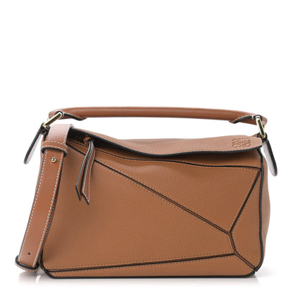 Loewe Calfskin Small Puzzle Bag Tan 1 of 10