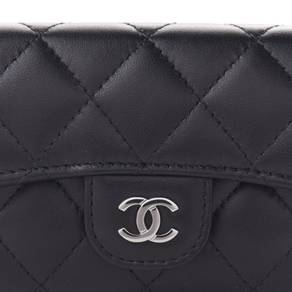 Chanel Lambskin Quilted Flap Card Holder Black 9 of 10