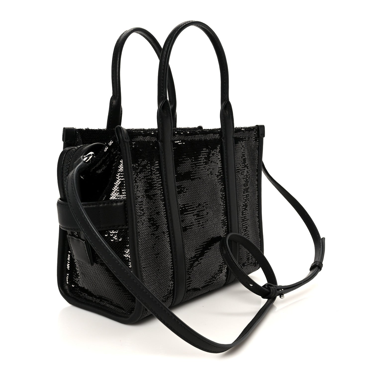 Marc Jacobs Sequin Small The Tote Bag Black 3 of 11