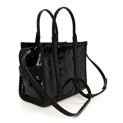Marc Jacobs Sequin Small The Tote Bag Black 3 of 11