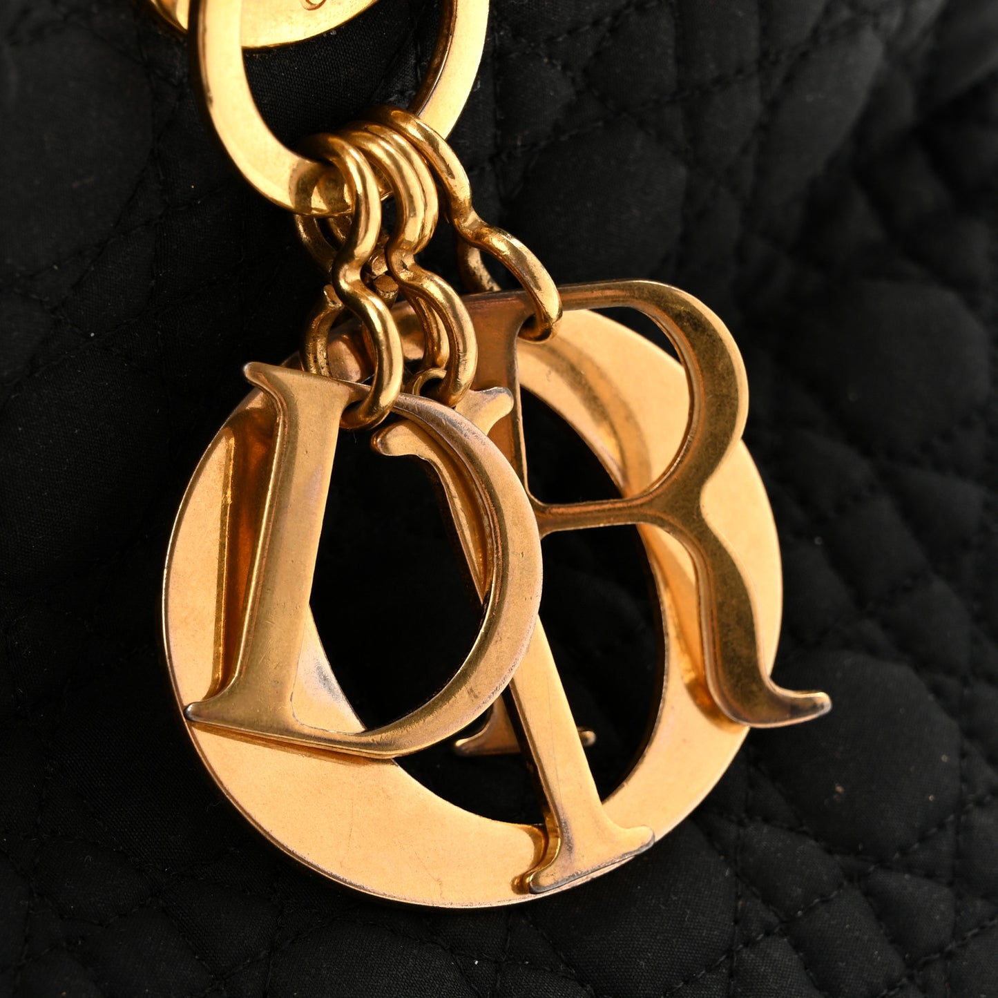 Nylon Cannage Large Lady Dior Black