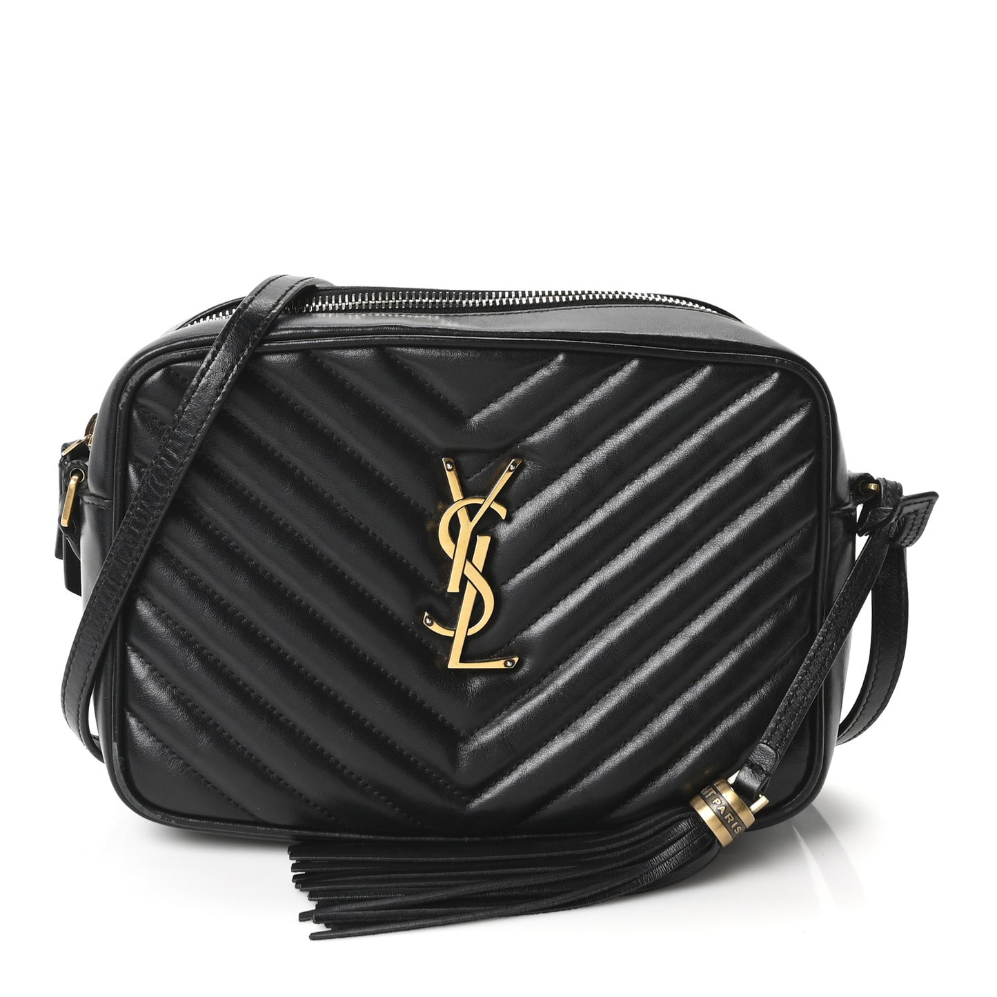 Calfskin Matelasse Monogram Lou Camera Bag Black