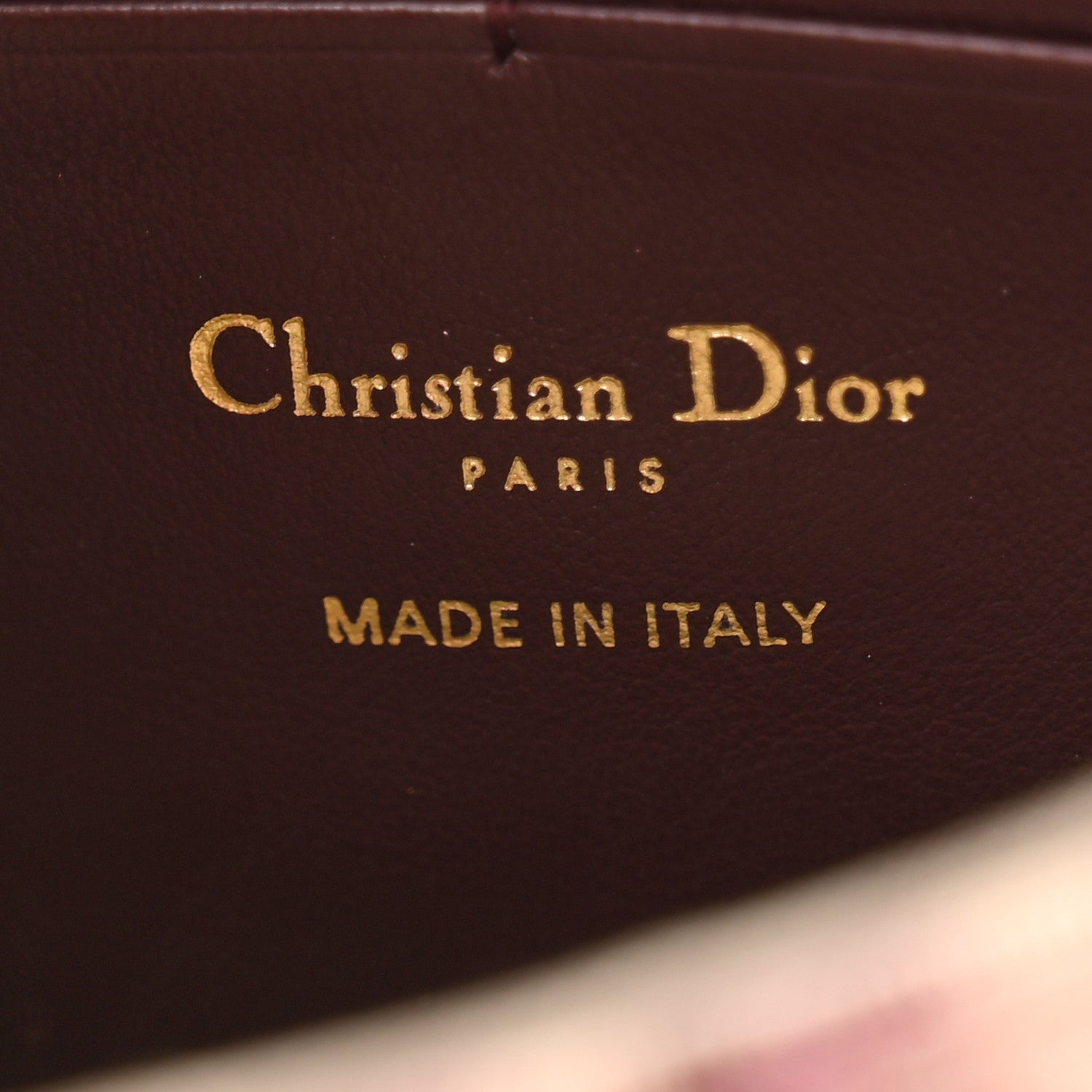 Christian Dior Oblique Saddle Chain Pouch Burgundy 6 of 9