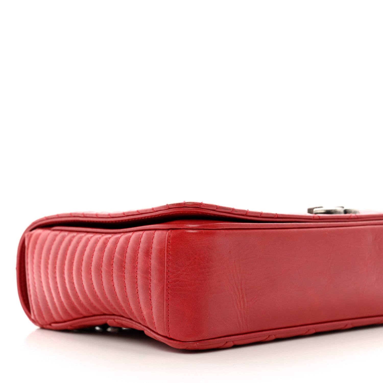 Chanel Glazed Calfskin Quilted Medium Coco Boy Flap Red 9 of 10