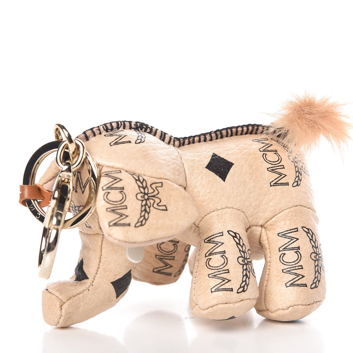 Visetos Zoo Elephant Key Ring Bag Charm Beige