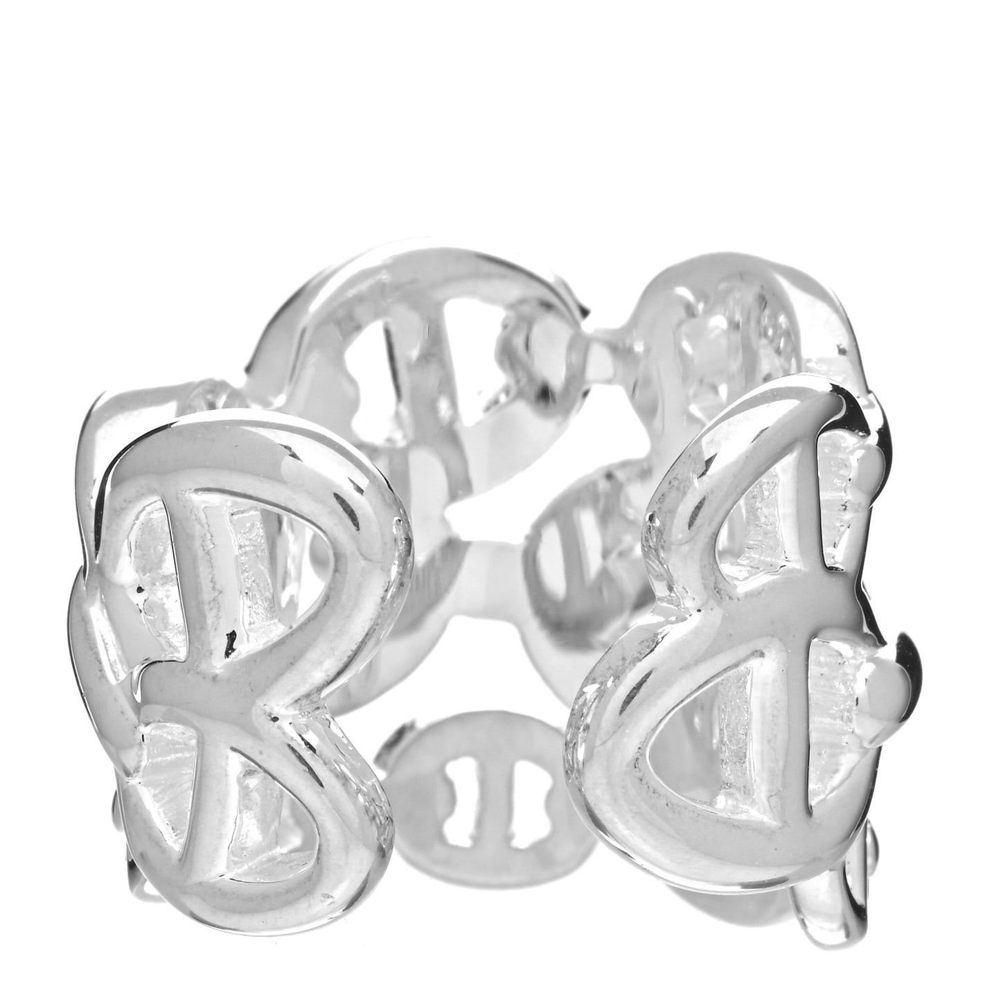Sterling Silver GM Chaine d'Ancre Enchainee Band Ring 51 5.75