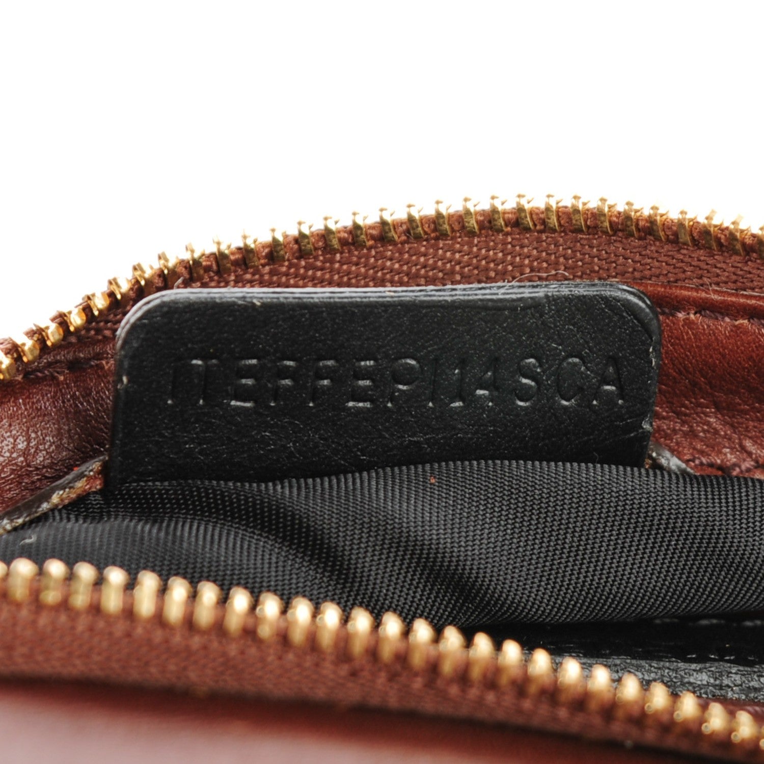 Burberry Prorsum Calfskin Embellished Nasmyth Clutch Dark Brown Bright Yellow 8 of 8