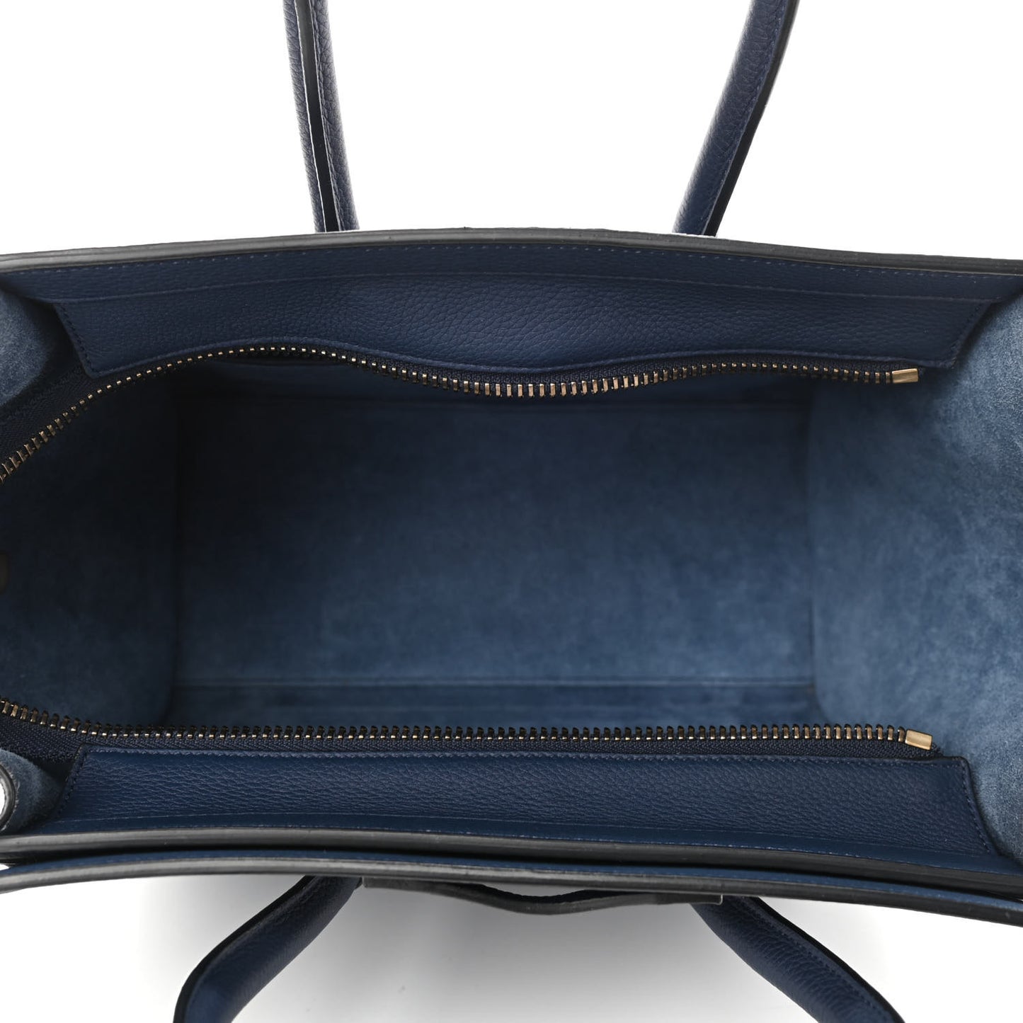 Drummed Calfskin Micro Luggage Marine