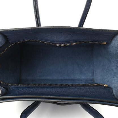 Celine Drummed Calfskin Micro Luggage Marine 4 of 4