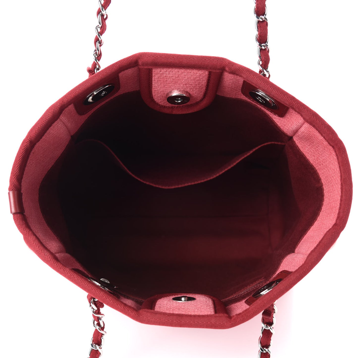 Canvas Mini Deauville Tote Red