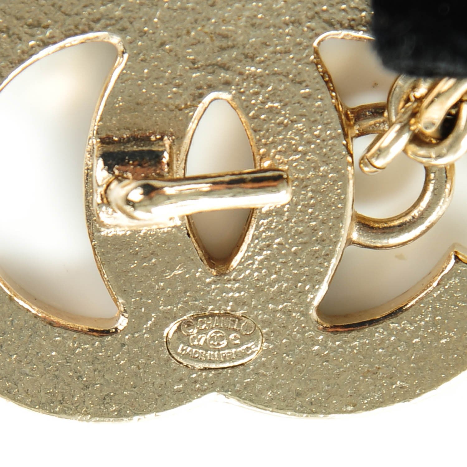 Chanel Painted Pearl Beaded Enamel CC Belt Black 7 of 7