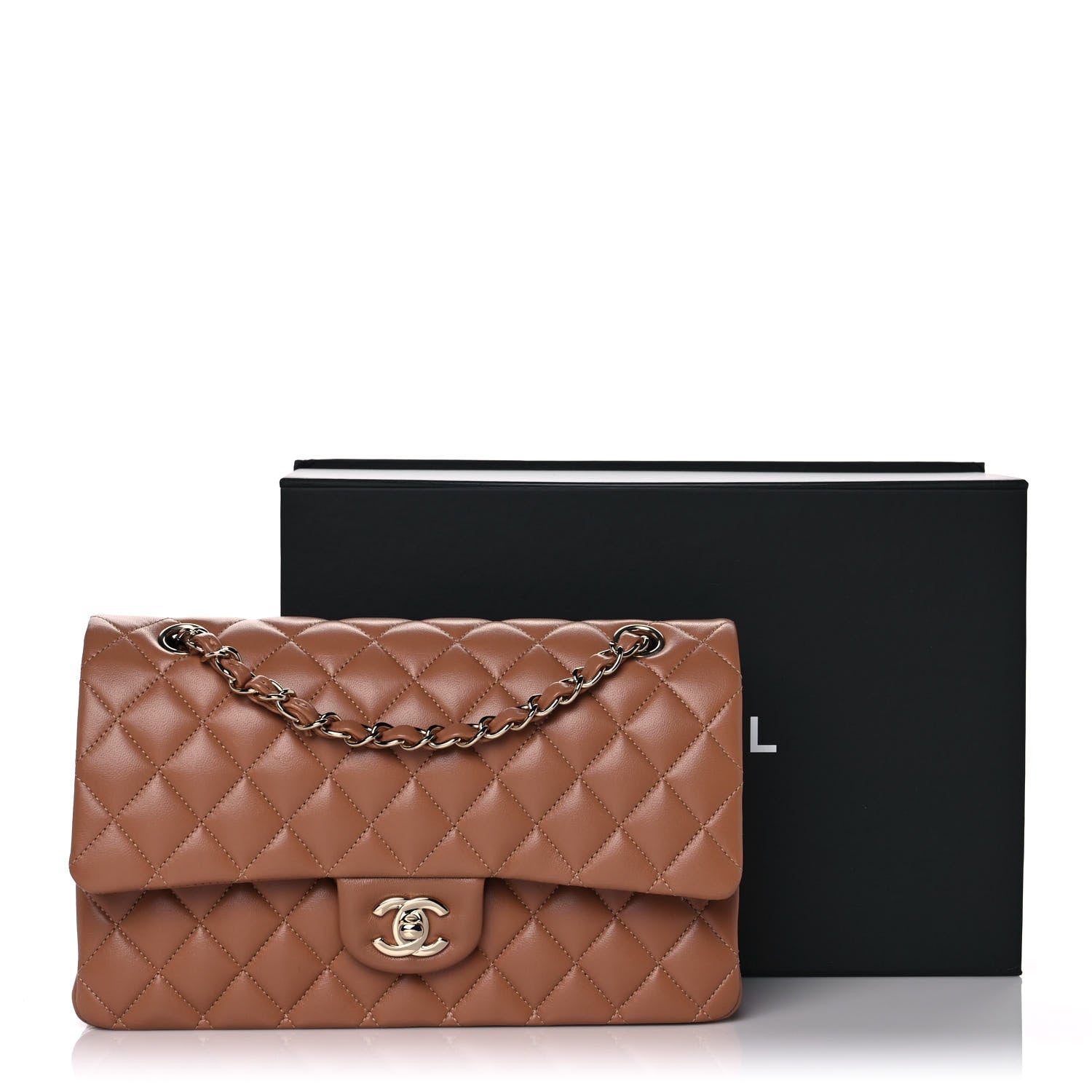 Chanel Lambskin Quilted Medium Double Flap Brown 11 of 11