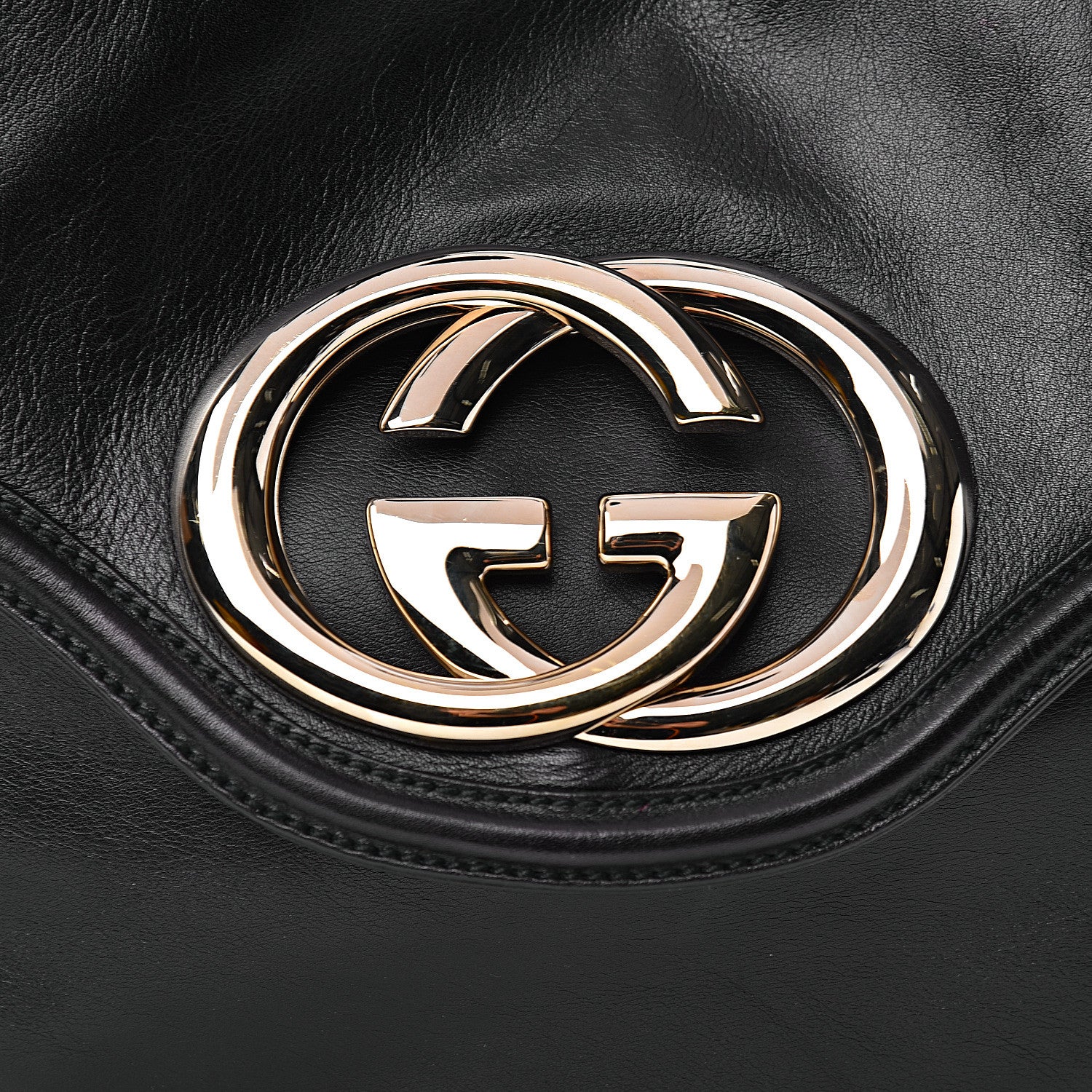 Gucci Calfskin Medium Britt Tassel Shoulder Bag Black 11 of 11