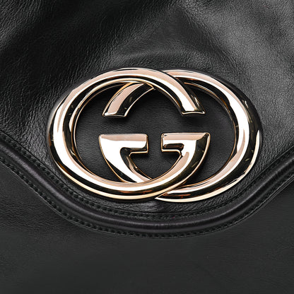 Gucci Calfskin Medium Britt Tassel Shoulder Bag Black 11 of 11