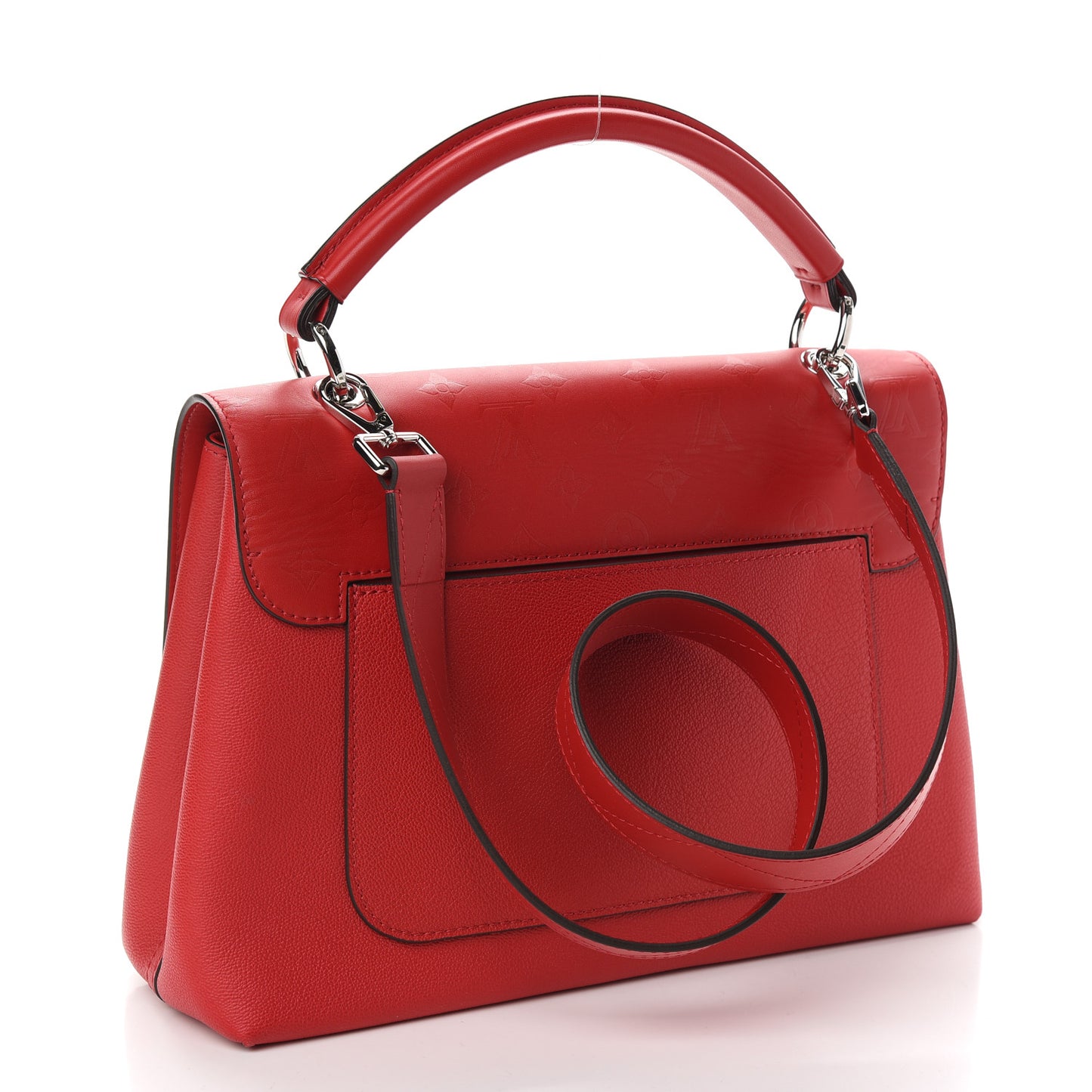 Calfskin Monogram Very One Handle Rubis Red