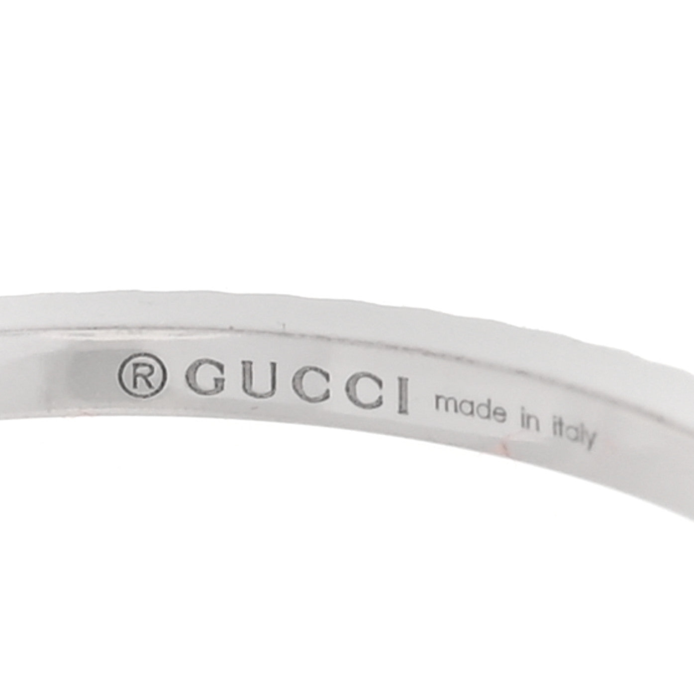 Gucci 18K White Gold Running G Charm Ring 50 5.25 4 of 6