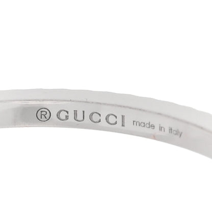 Gucci 18K White Gold Running G Charm Ring 50 5.25 4 of 6