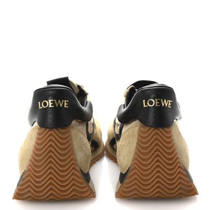 Loewe Nylon Suede Flow Runner Sneakers 37 Gold Black 6 of 11