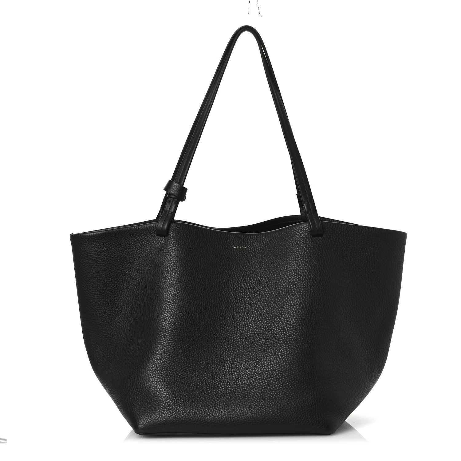 The Row Grained Calfskin Park Tote Three Black 1 of 11