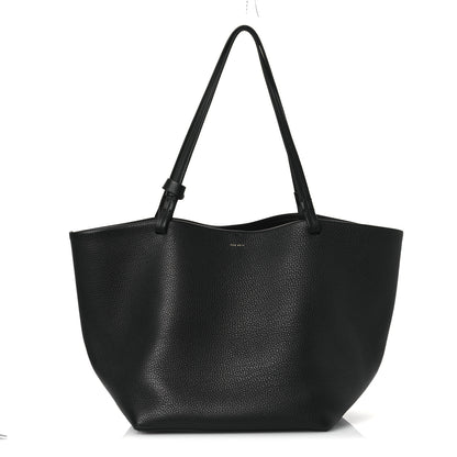 The Row Grained Calfskin Park Tote Three Black 1 of 11