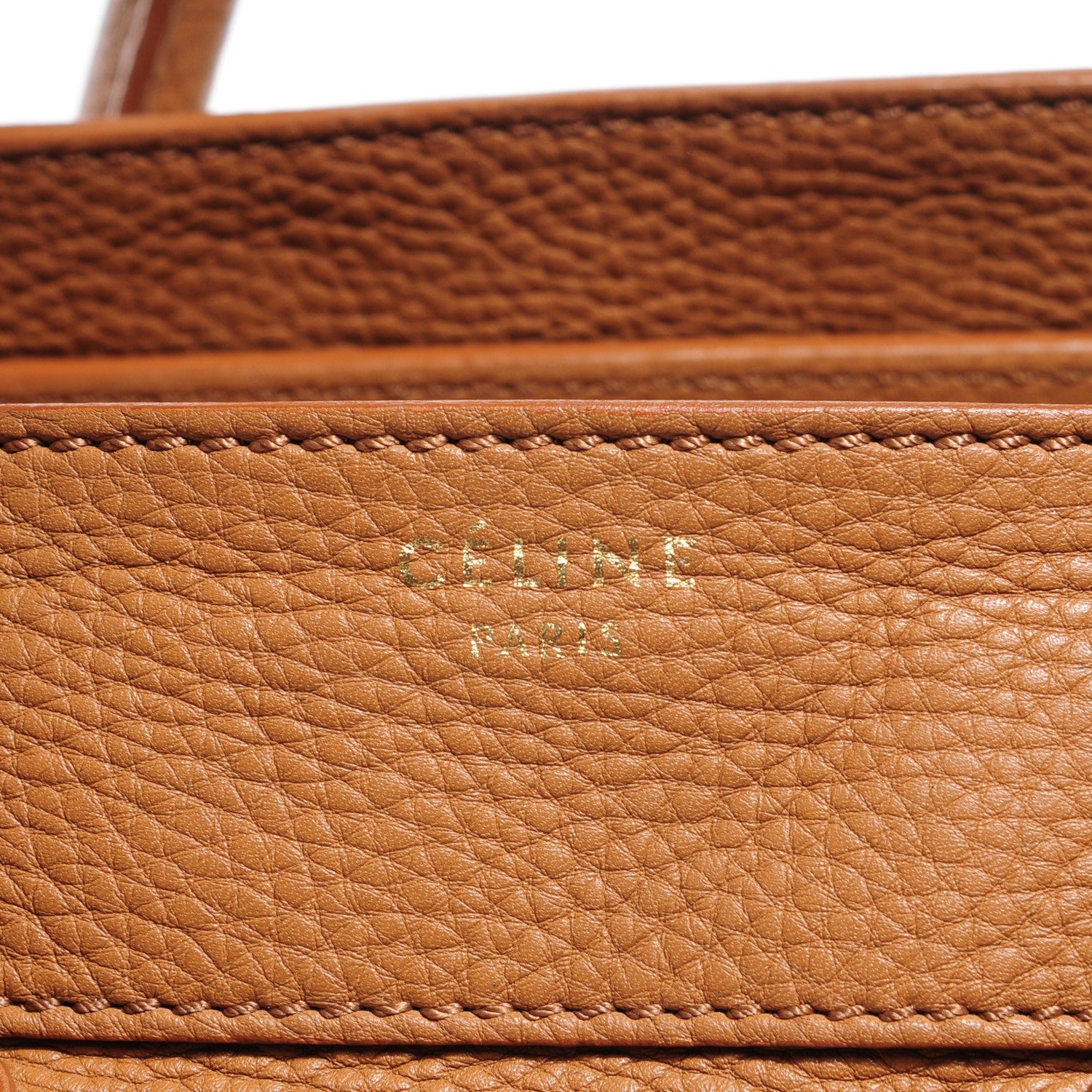 Celine Pebbled Calfskin Mini Luggage Camel 5 of 9