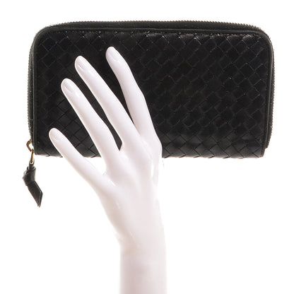 Bottega Veneta Nappa Intrecciato Zip Around Wallet Black 2 of 8