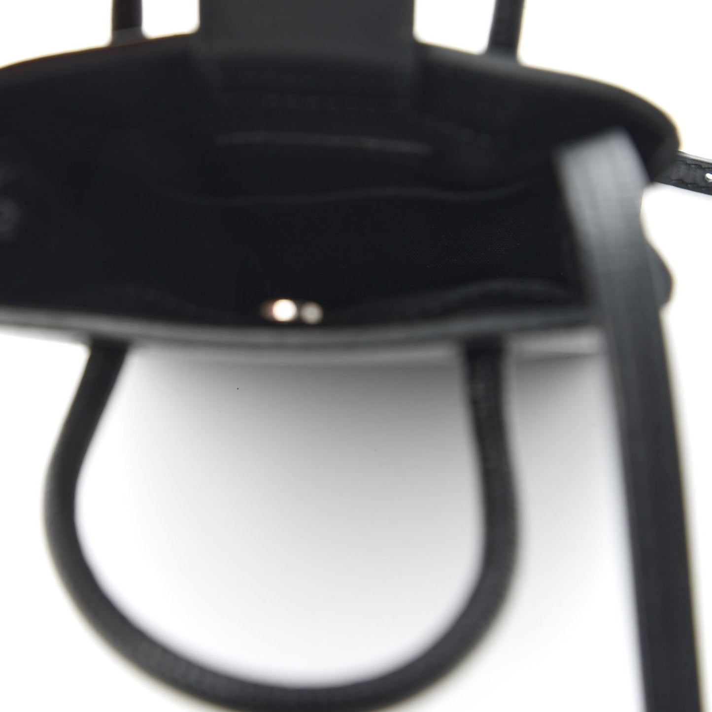 Squared Calfskin Logo Shopping Phone Holder Bag Black