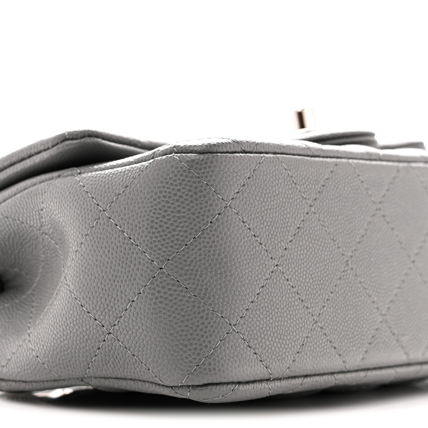 Chanel Caviar Quilted Mini Rectangular Flap Grey 9 of 10