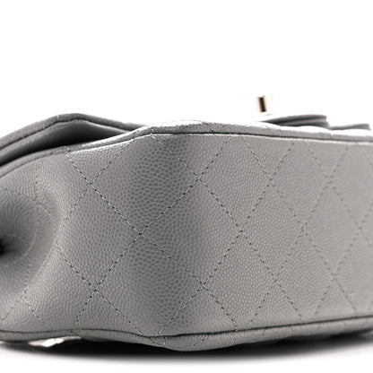 Chanel Caviar Quilted Mini Rectangular Flap Grey 9 of 10