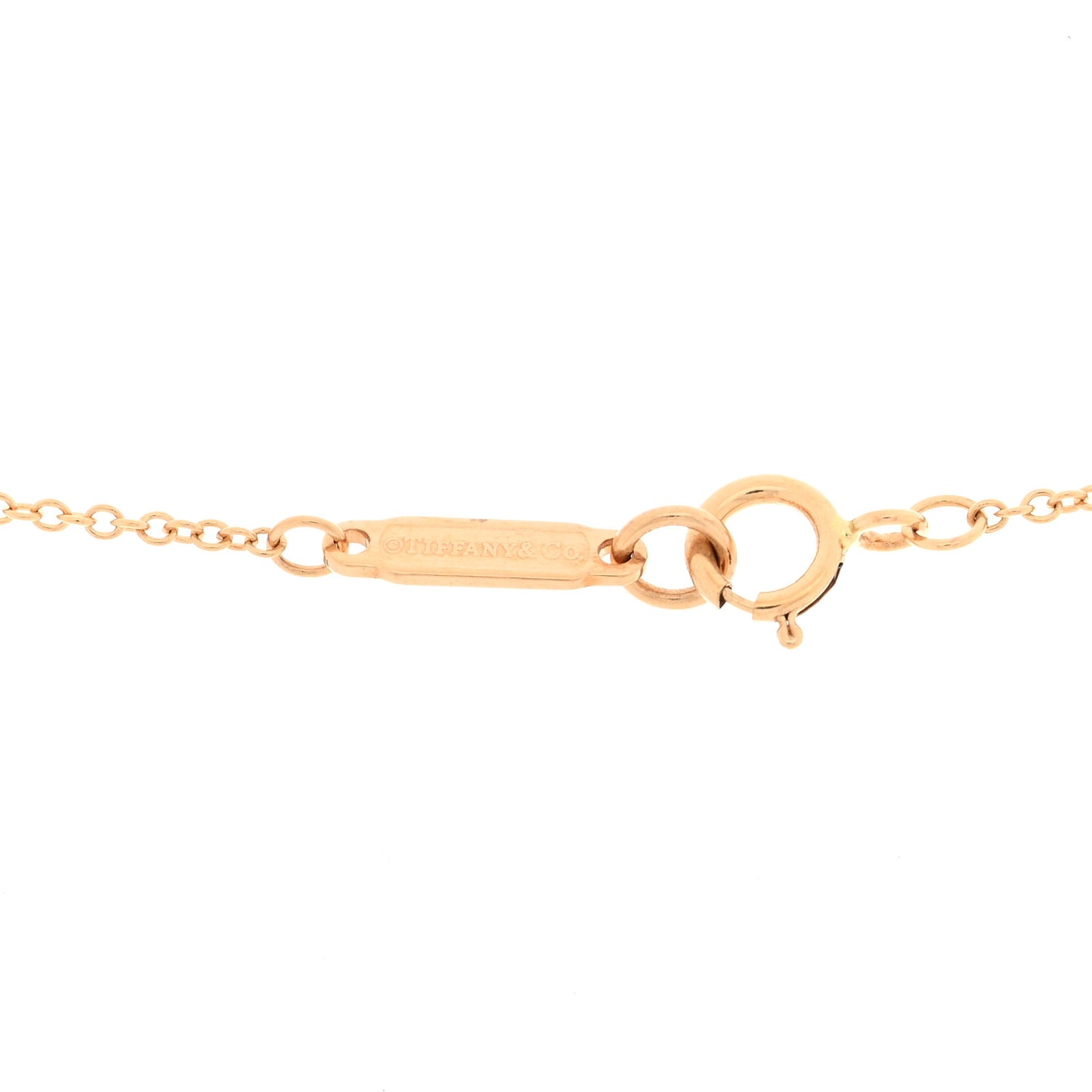 18K Rose Gold Mother of Pearl T Circle Pendant Necklace