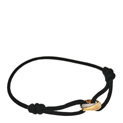 Cartier 18K Pink Yellow White Gold Trinity Adjustable Cord Bracelet Black 1 of 4