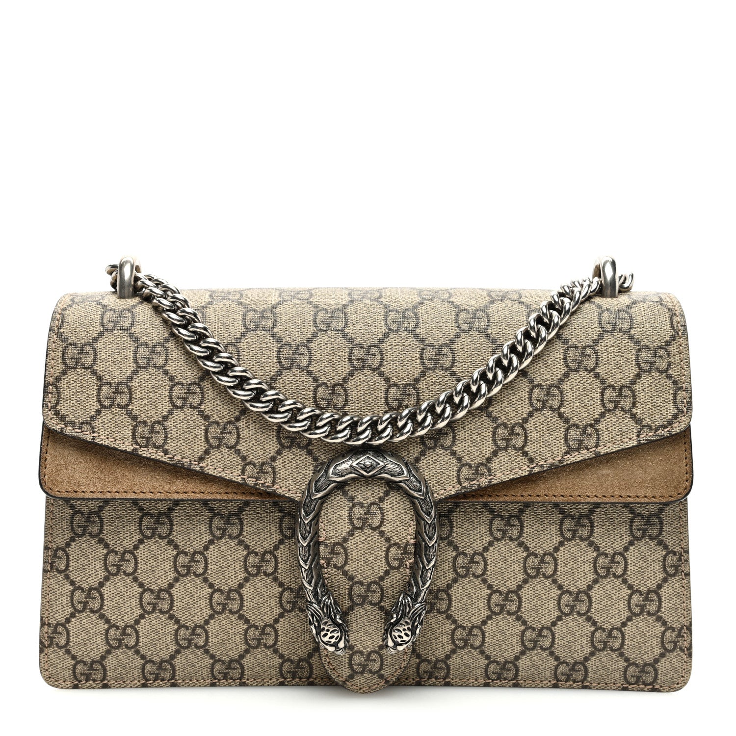 Gucci GG Supreme Monogram Small Dionysus Shoulder Bag Taupe 1 of 10