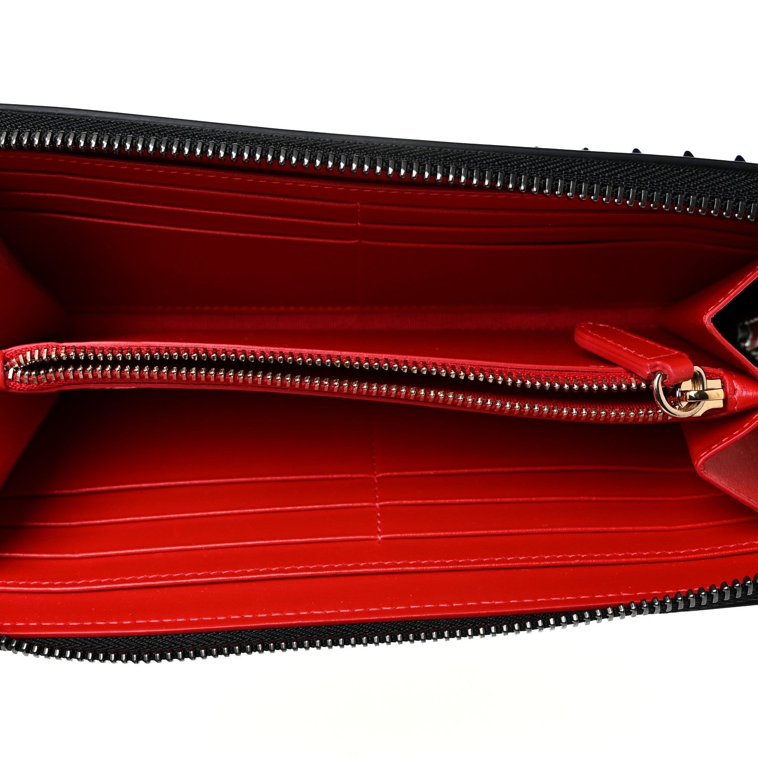Christian Louboutin Patent Scarabe Spikes Panettone Zip Around Wallet Multicolor 5 of 8