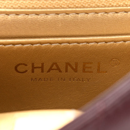 Chanel Lambskin Quilted Mini Pearl Crush Flap Burgundy 6 of 12