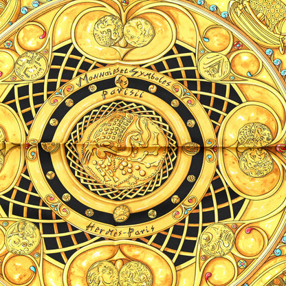 Hermes Silk Monnaies Et Symboles De Parisii Scarf 90 2 of 5