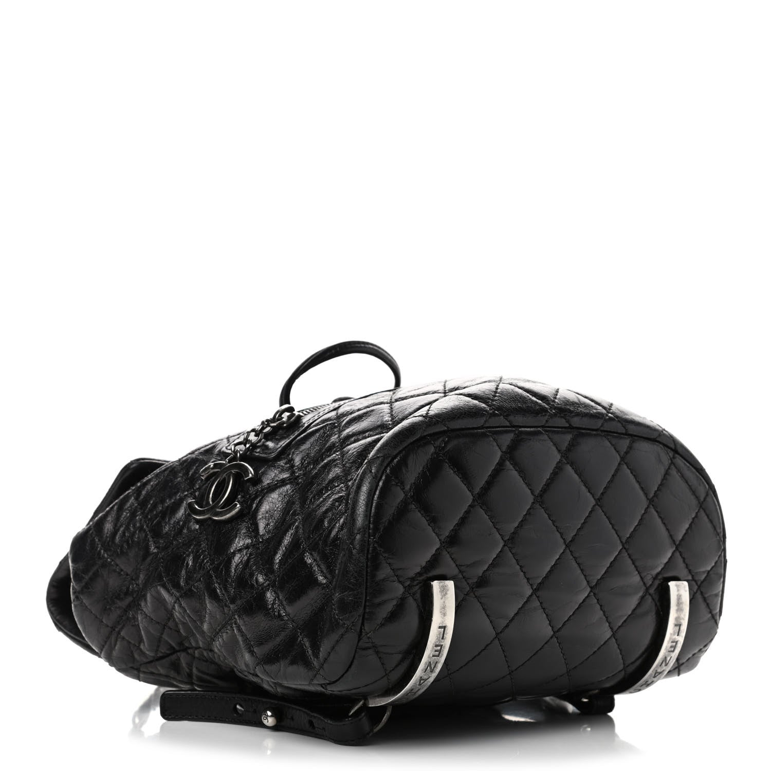 Chanel Glazed Calfskin Quilted Small Salzburg Mountain Backpack Black 3 of 7