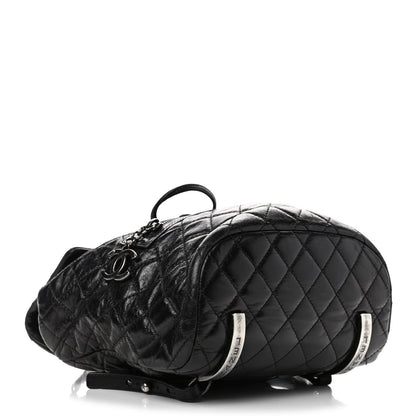 Chanel Glazed Calfskin Quilted Small Salzburg Mountain Backpack Black 3 of 7