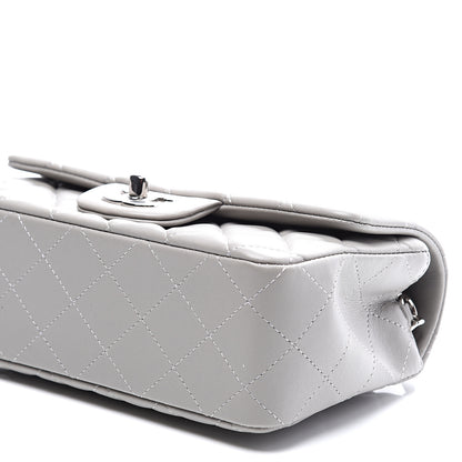 Chanel Lambskin Quilted Mini Rectangular Flap Grey 8 of 10