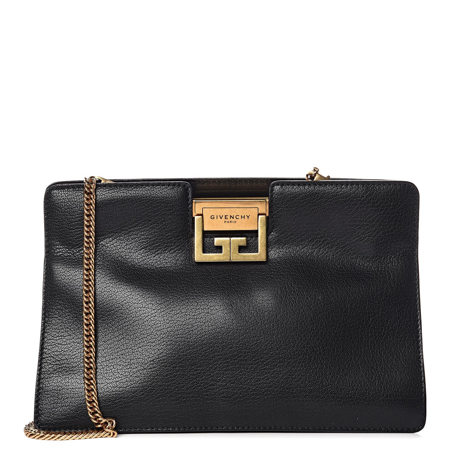 Givenchy Goatskin GV3 Frame Clutch Black 1 of 10