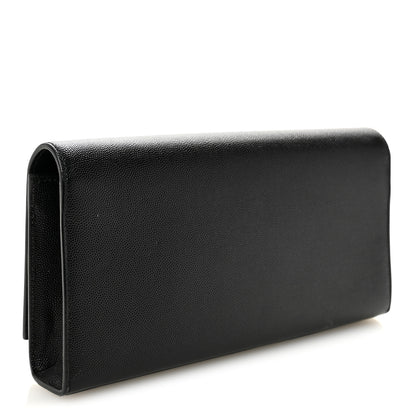 Saint Laurent Grain De Poudre Monogram Cassandre Clutch Black 3 of 6