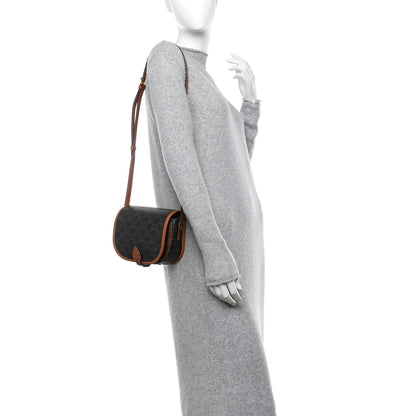 Celine Triomphe Canvas Medium Folco Bag Tan 2 of 10