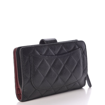 Chanel Caviar Quilted Zipped Pocket Wallet Black 3 of 10