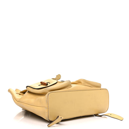Gucci Calfskin Bamboo Medium Backpack Yellow 3 of 21