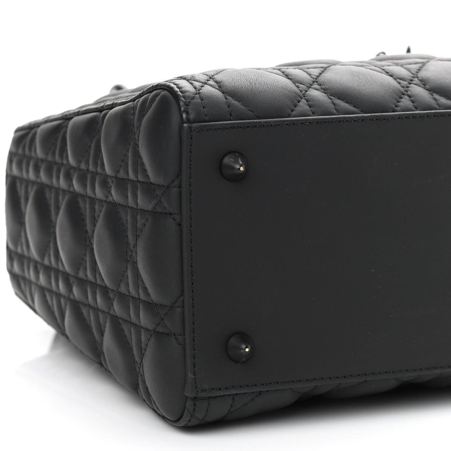 Christian Dior Ultra Matte Calfskin Cannage Medium Lady Dior Black 9 of 12