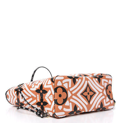 Louis Vuitton Monogram Giant Crafty Neverfull MM Creme Caramel 3 of 9